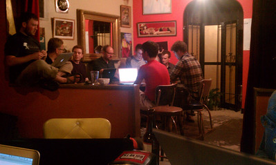 Ruby on Rails meetup at Cafe Racer - Corner Table