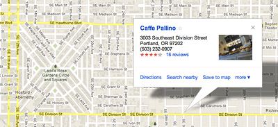 Caffee Pallino (Click for Google Maps Location) Caffee Pallino