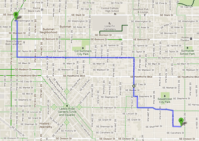 The Route to Home #1 (Click for the route on Google Maps) The Route to Home #1