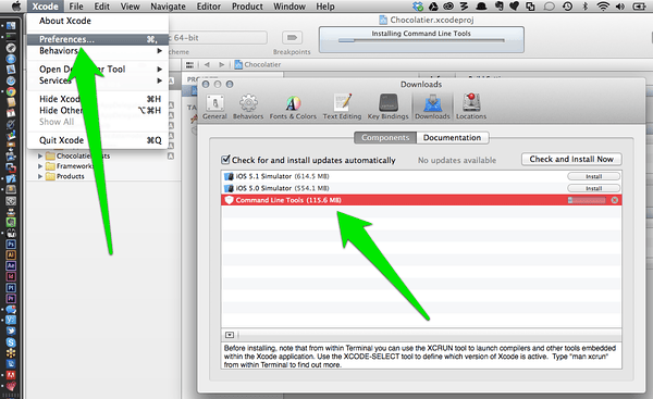 XCode CLI Tools Installation, for full size image click.