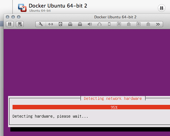 Installing Ubuntu using VMware Fusion. Click for full size image.