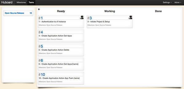 Huboard kanban (Click for full size image)