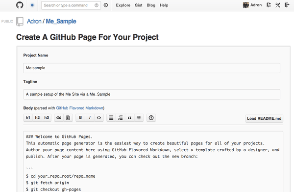 Default Github Pages Project Page