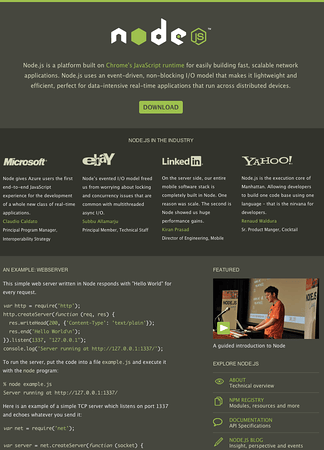 The Node.js Site, Just Click It And Get It...