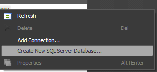 Create a New SQL 2008 Database