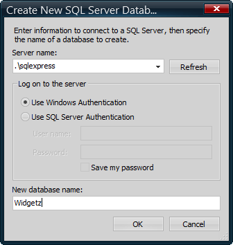 New Database Dialog