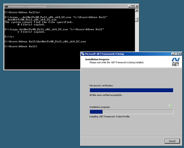Installing .NET 4.0 for Server Core