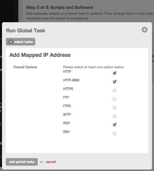 Setting up a Public IP and the respective ports/services (Click for full size image) Setting up a Public IP and the respective ports/services (Click for full size image)