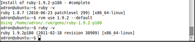 Setting Ruby 1.9.2 as Default Setting Ruby 1.9.2 as Default