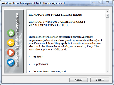 Windows Azure Management Tool Installation Windows Azure Management Tool Installation