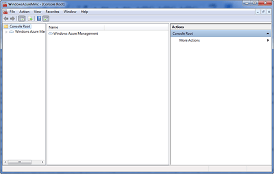 Windows Azure Management Tool (MMC) Windows Azure Management Tool (MMC)