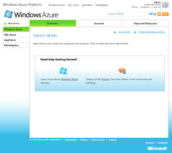 Windows Azure Project Windows Azure Project