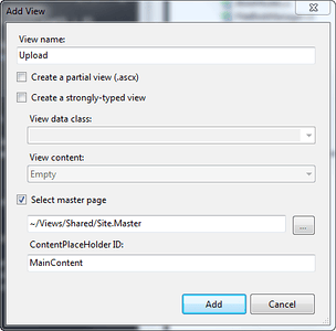 Upload View