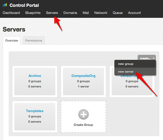 Servers Screen, Get Started Right Here...