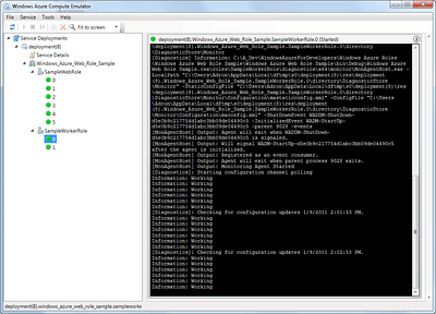 SampleWorkerRole Instance Status