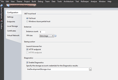 Windows Azure Instance Properties