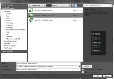 Windows Phone 7 Project Templates