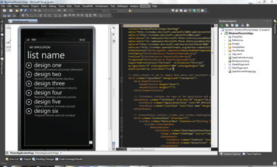 Windows Phone 7 List Application
