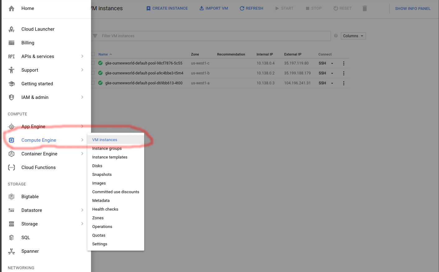 gcp-console-compute-engine