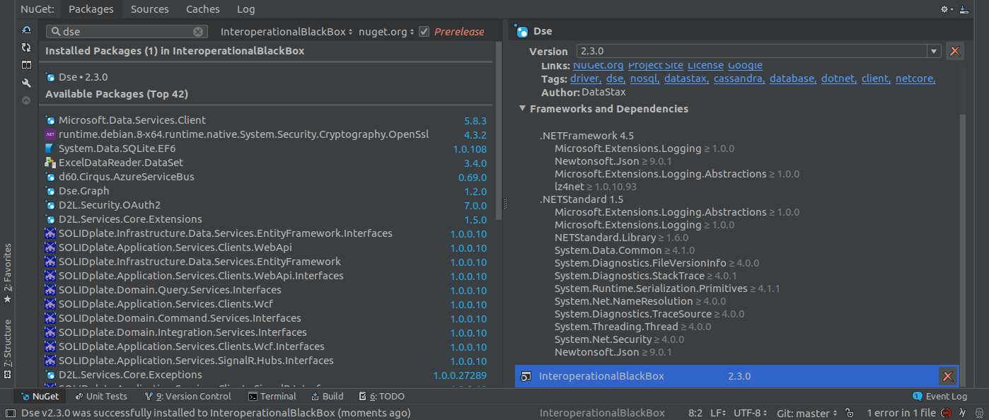 dse-adding-package