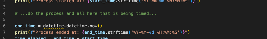 How you write time elapsed stamps in Python?